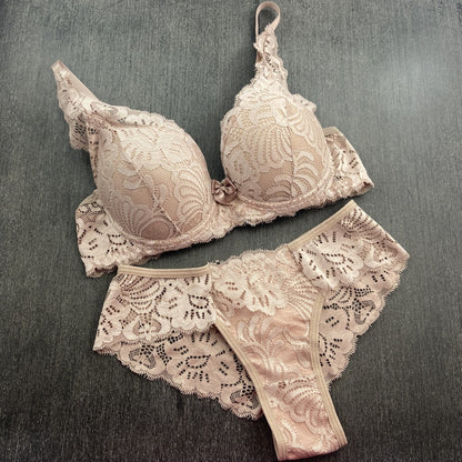 Conjunto de Lingerie Rendado Luxo